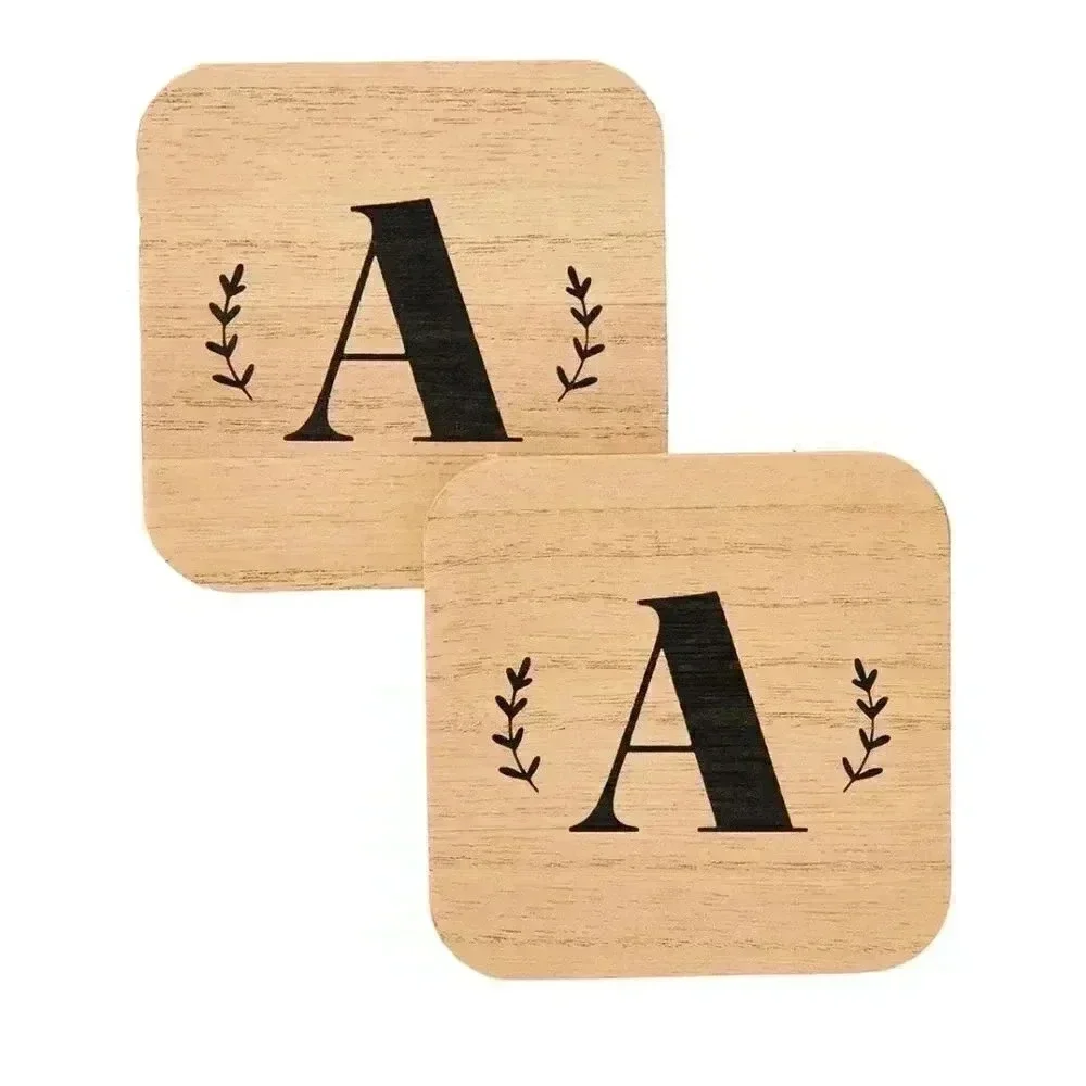 K Monogram Coasters